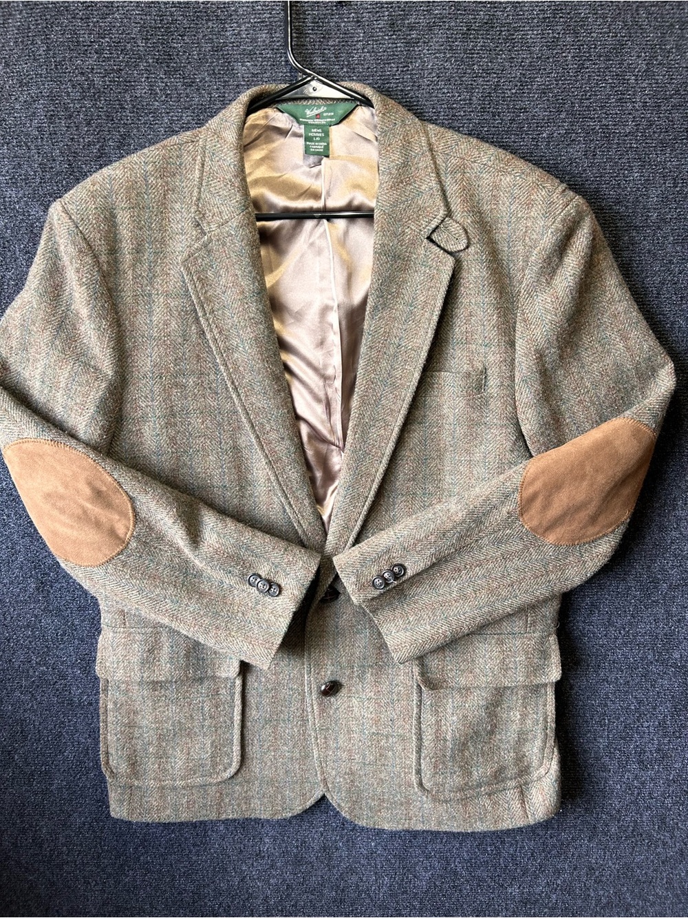 Woolrich Men’s Wool Blend Herringbone Blazer Sport Coat Size L